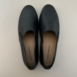 ✨NEW✨ Lucky Brand Black Slip-On Leather Loafers